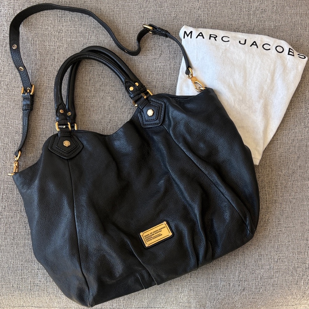 Marc by Marc Jacobs Classic Q Francesca Bag Black Leather